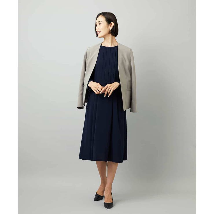 ノーカラープリーツワンピース | MICHEL KLEIN | 詳細画像8 