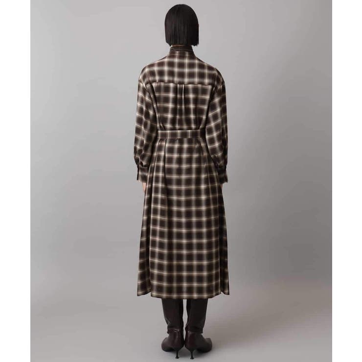 バンドカラーチェックシャツワンピース | MICHEL KLEIN | 詳細画像19 