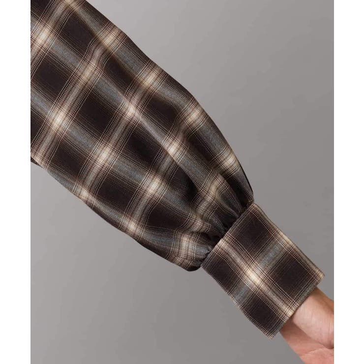 バンドカラーチェックシャツワンピース | MICHEL KLEIN | 詳細画像22 