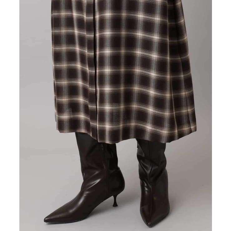 バンドカラーチェックシャツワンピース | MICHEL KLEIN | 詳細画像23 