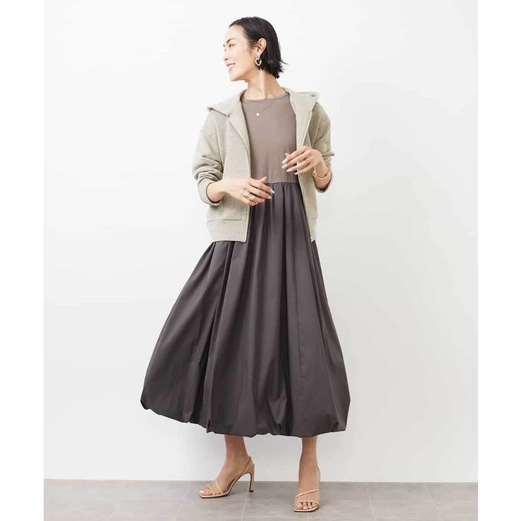 ブラウン | ドッキングバルーンワンピース | MICHEL KLEIN