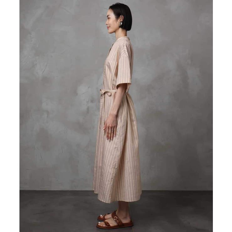 ストライプ柄ダブルポケットワンピース | MICHEL KLEIN | 詳細画像9 