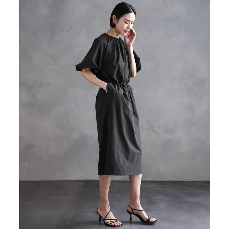 ダークグレー | [機能性素材]スピンドルデザインワンピース | MICHEL KLEIN