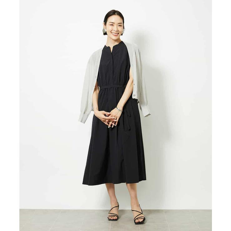 キーネックギャザーワンピース | MICHEL KLEIN | 詳細画像4 