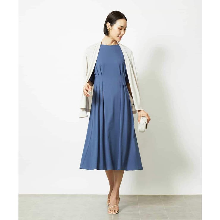ブルー | ストレッチカットワンピース | MICHEL KLEIN