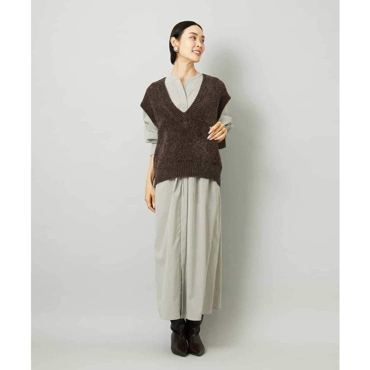 オーバーサイズストライプシャツワンピース | MICHEL KLEIN | 詳細画像6 