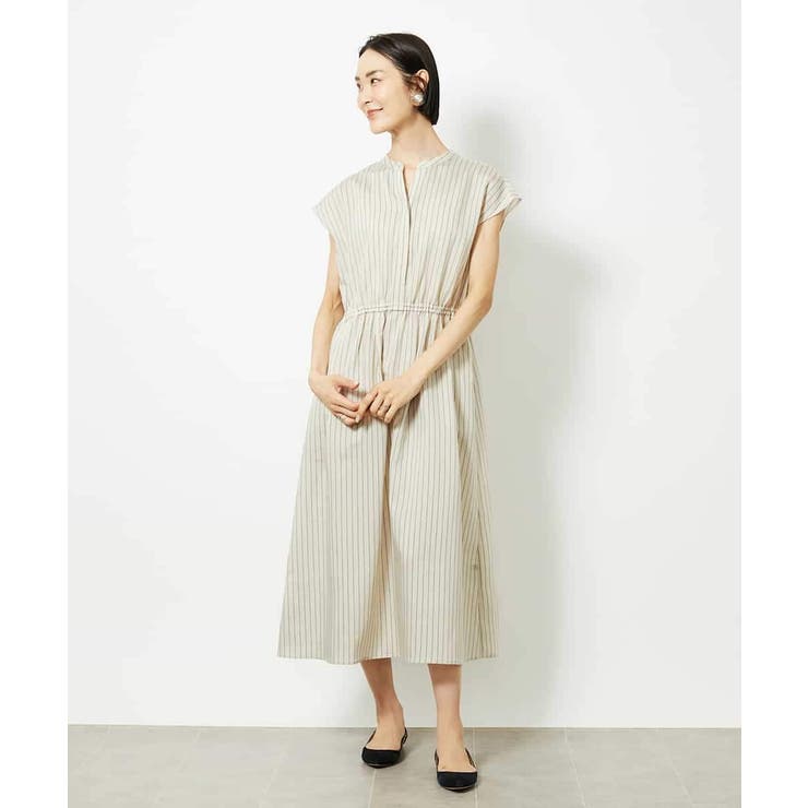 ストライプギャザーワンピース | MICHEL KLEIN | 詳細画像2 