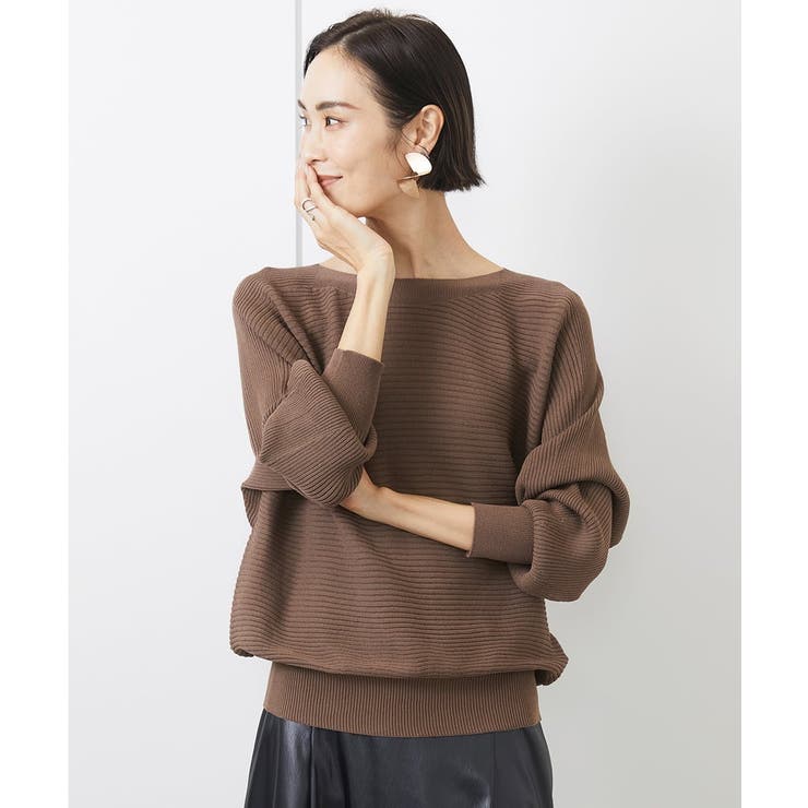 ブラウン | ホールガーメント(R)ドルマンスリーブニット（長袖） | MICHEL KLEIN