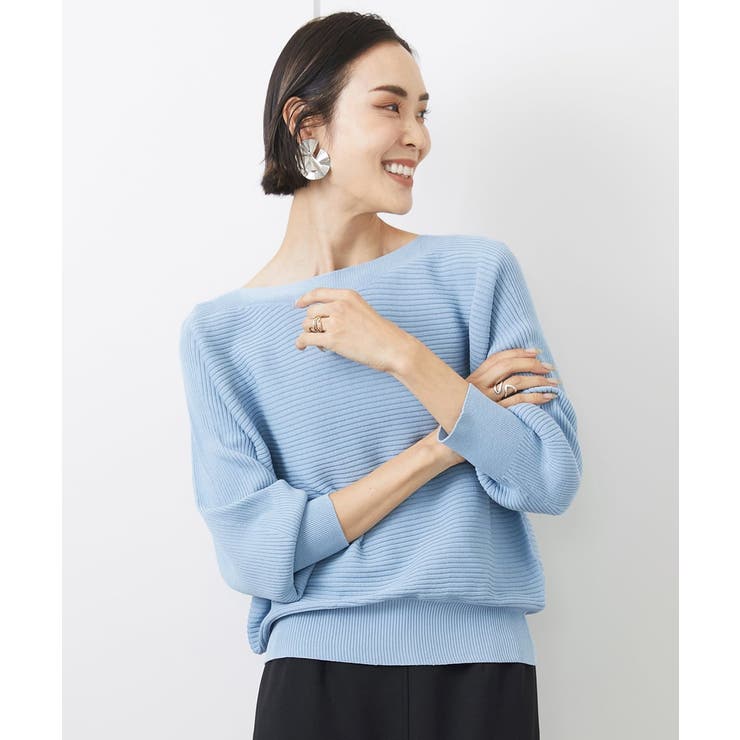 ライトブルー | ホールガーメント(R)ドルマンスリーブニット（長袖） | MICHEL KLEIN