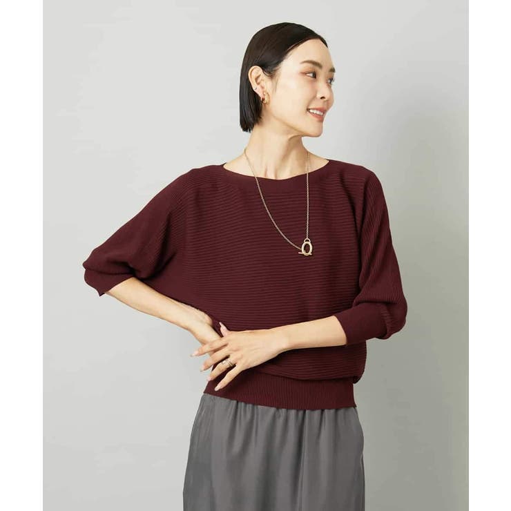 ボルドー | ［定番人気］ホールガーメント(R)ドルマンスリーブニット（7分袖） | MICHEL KLEIN