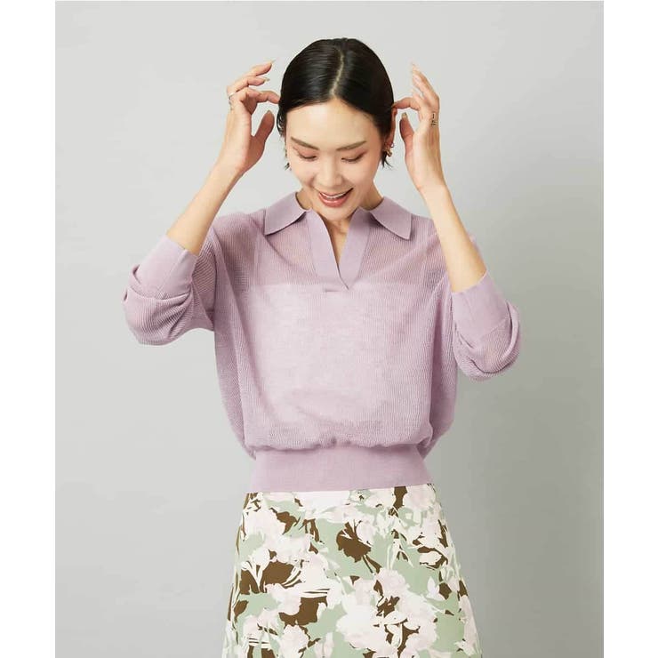 シアースキッパーニットプルオーバー | MICHEL KLEIN | 詳細画像13