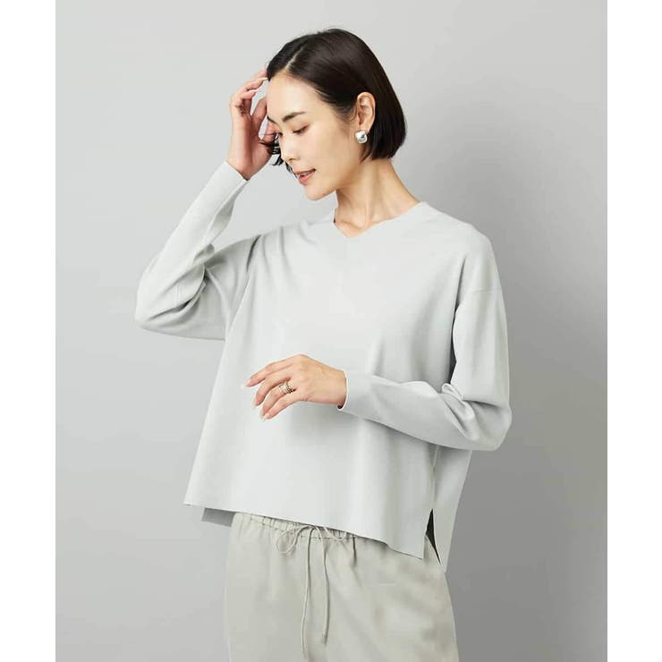 ライトブルー | Vネックニット | MICHEL KLEIN