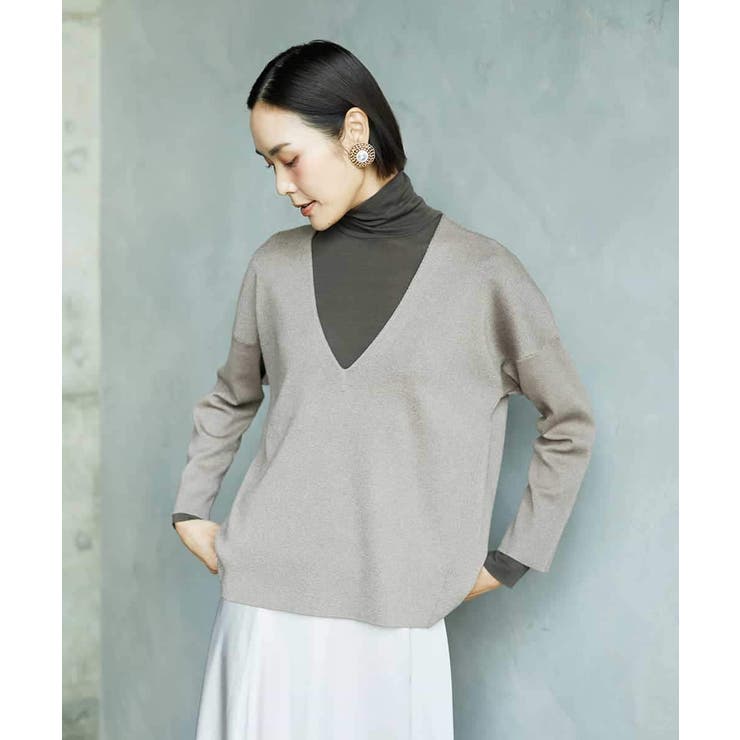 深Vネックニットプルオーバー | MICHEL KLEIN | 詳細画像10 