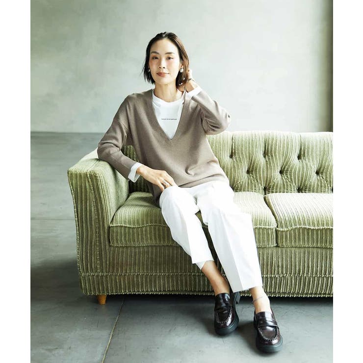 深Vネックニットプルオーバー | MICHEL KLEIN | 詳細画像17 