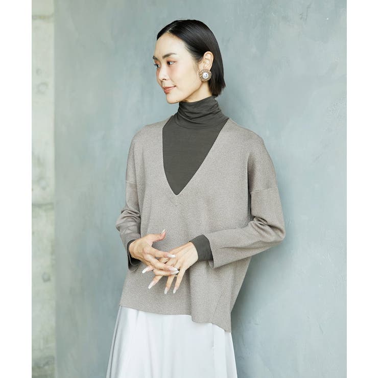 深Vネックニットプルオーバー | MICHEL KLEIN | 詳細画像9 