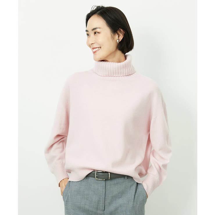 ピンク | [定番人気]ハイネックニット | MICHEL KLEIN