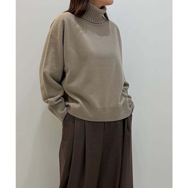 ベージュ | [新色追加][定番人気]ハイネックニット | MICHEL KLEIN