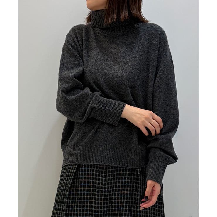 ダークグレー | [新色追加][定番人気]ハイネックニット | MICHEL KLEIN