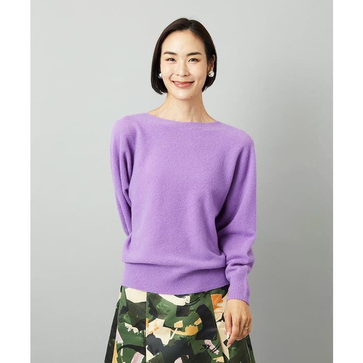 パープル | [定番人気]ホールガーメント(R)ドルマンスリーブニット | MICHEL KLEIN