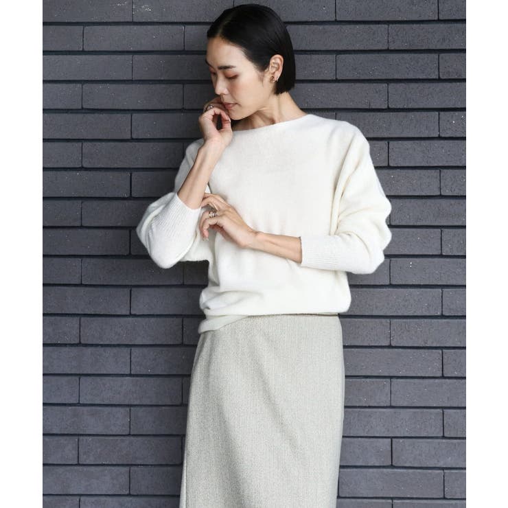 アイボリー | [定番人気]ホールガーメント(R)ドルマンスリーブニット | MICHEL KLEIN