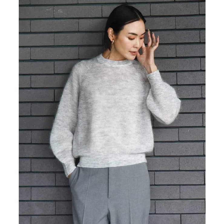 ライトグレー | モヘアローゲージニット | MICHEL KLEIN
