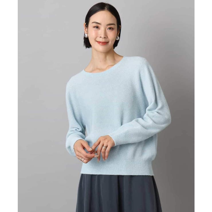 ライトブルー | ホールガーメント（R）クルーネックニット | MICHEL KLEIN