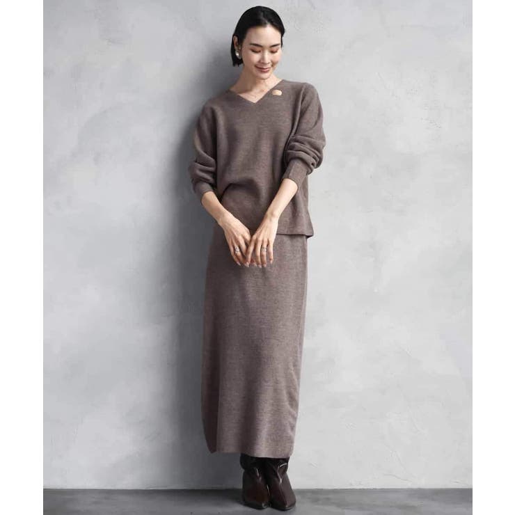 [セットアップ対応]Vネックニット | MICHEL KLEIN | 詳細画像4 