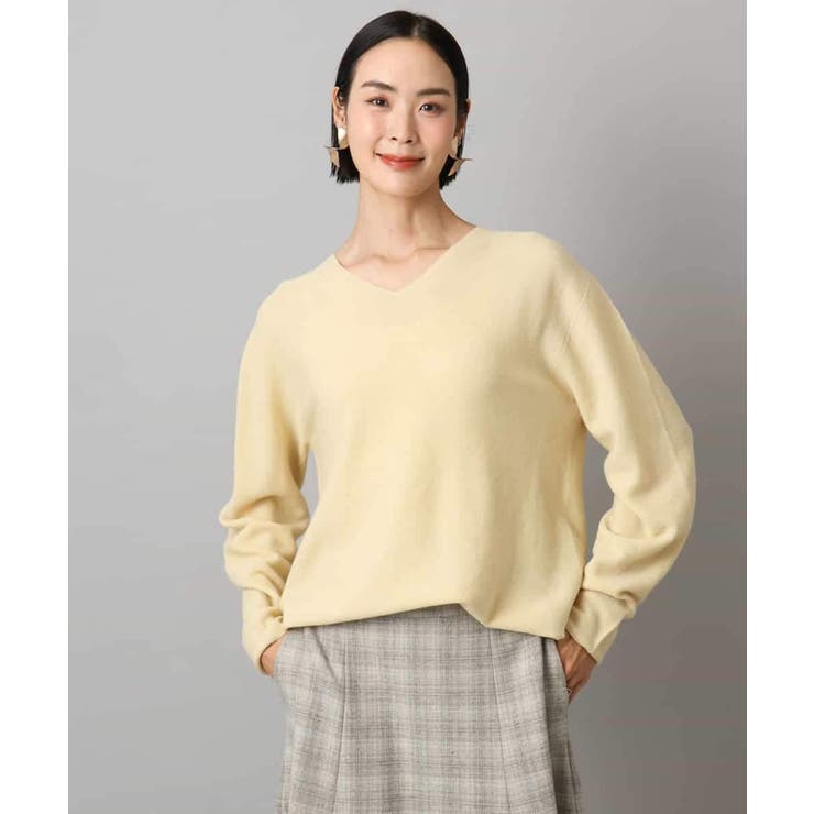 ライトイエロー | [セットアップ対応]Vネックニット | MICHEL KLEIN