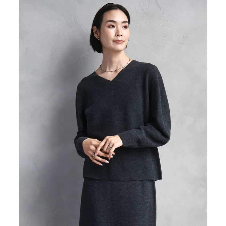 ダークグレー | [セットアップ対応]Vネックニット | MICHEL KLEIN