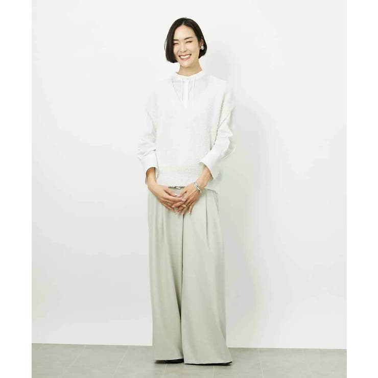 ツィードライクVネックベスト | MICHEL KLEIN | 詳細画像12 