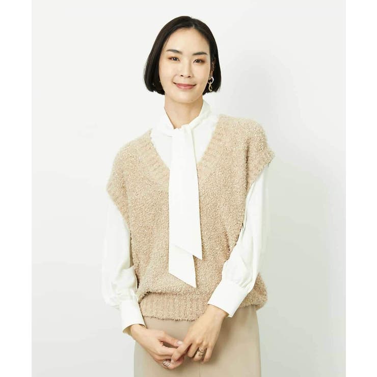 ツィードライクVネックベスト | MICHEL KLEIN | 詳細画像15 