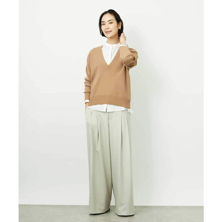 Vネックニットプルオーバー | MICHEL KLEIN | 詳細画像10 