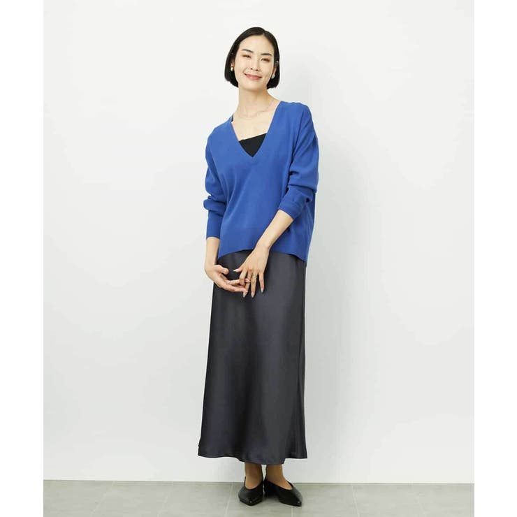 Vネックニットプルオーバー | MICHEL KLEIN | 詳細画像4 