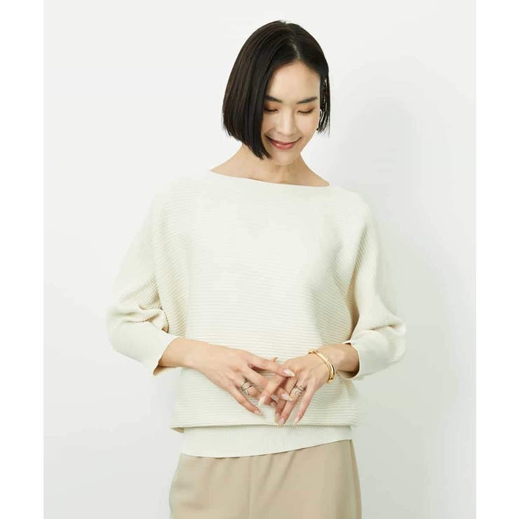 アイボリー | ［定番人気］ホールガーメント(R)ドルマンスリーブニット | MICHEL KLEIN