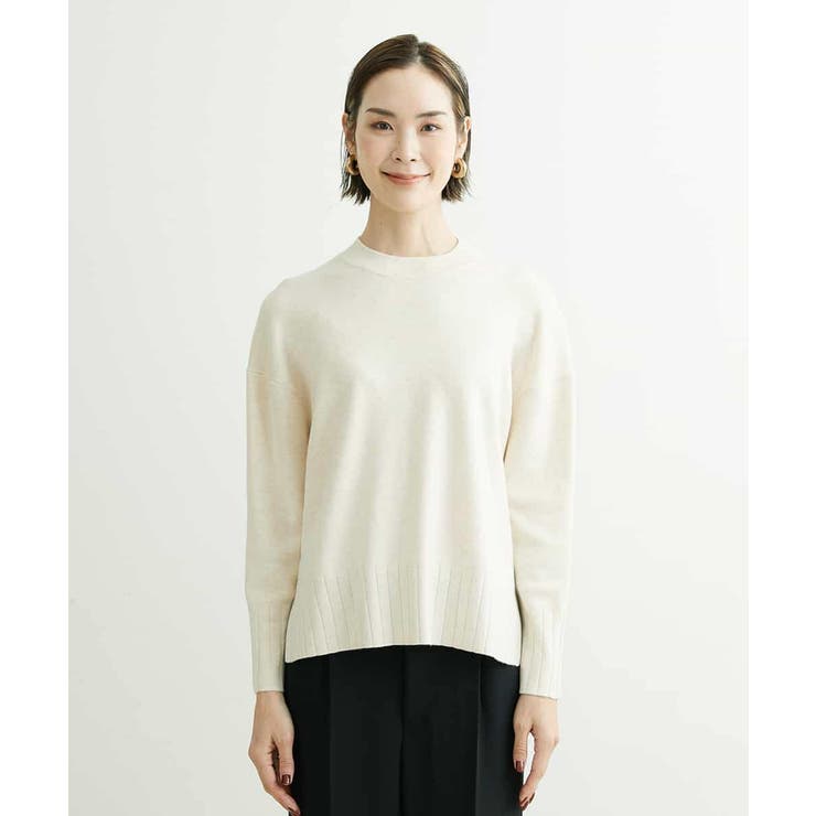 MICHEL  / ミッシェルクラン [メディア着用]モックネックリブニット（セットアップ対応） メディア着用]モックネックリブニット（セットアップ対応）[品番