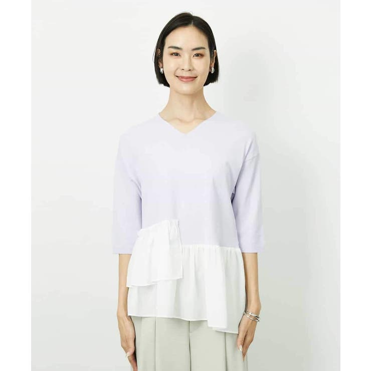 裾切替フレアニットプルオーバー | MICHEL KLEIN | 詳細画像11 