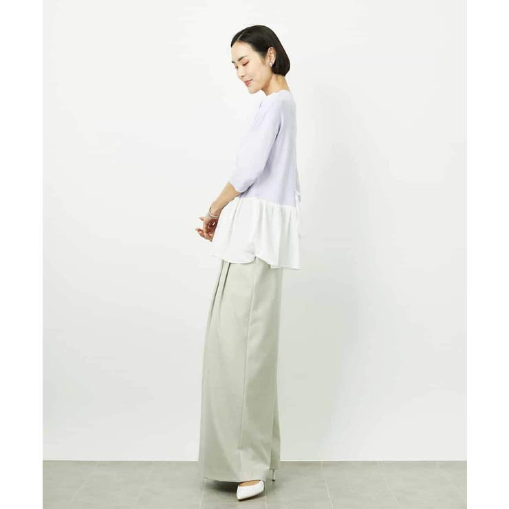 裾切替フレアニットプルオーバー | MICHEL KLEIN | 詳細画像4 