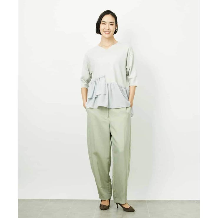 裾切替フレアニットプルオーバー | MICHEL KLEIN | 詳細画像8 