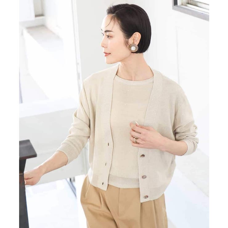 [アンサンブル対応]スパンコールフレンチスリーブニット | MICHEL KLEIN | 詳細画像13 