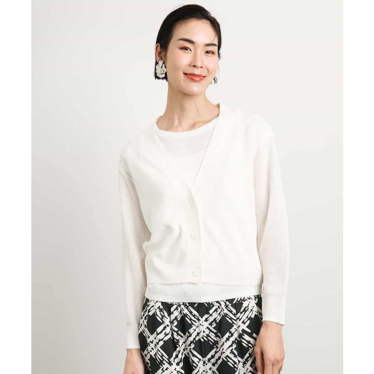 [アンサンブル対応]スパンコールフレンチスリーブニット | MICHEL KLEIN | 詳細画像7 