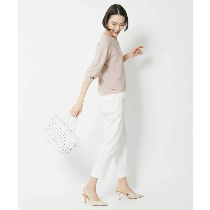 [1枚着としておすすめ]ホールガーメント(R)Vネックボリュームスリーブニット | MICHEL KLEIN | 詳細画像17 