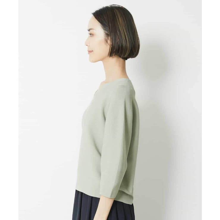 [1枚着としておすすめ]ホールガーメント(R)Vネックボリュームスリーブニット | MICHEL KLEIN | 詳細画像28 