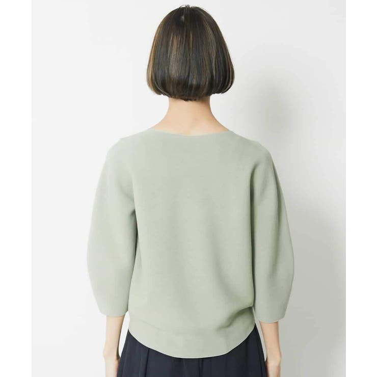 [1枚着としておすすめ]ホールガーメント(R)Vネックボリュームスリーブニット | MICHEL KLEIN | 詳細画像29 