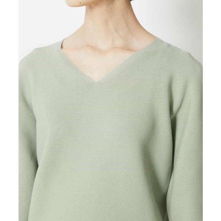 [1枚着としておすすめ]ホールガーメント(R)Vネックボリュームスリーブニット | MICHEL KLEIN | 詳細画像30 