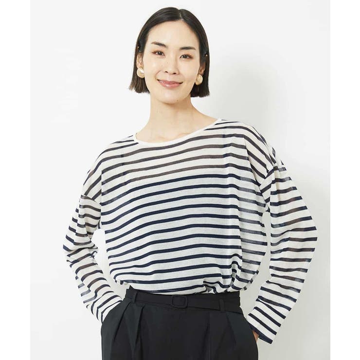 シアーボーダーニット(WEB限定カラー) | MICHEL KLEIN | 詳細画像1 