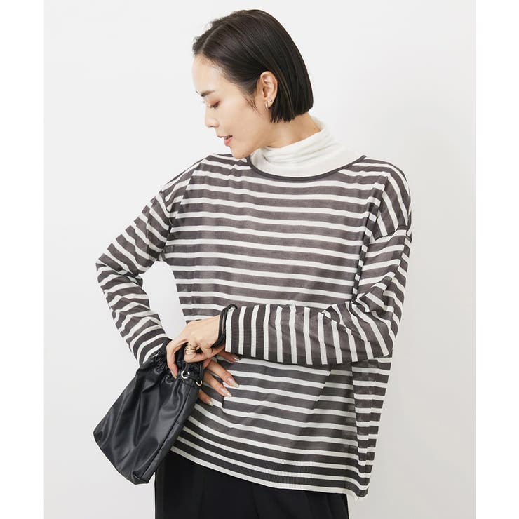 シアーボーダーニット(WEB限定カラー) | MICHEL KLEIN | 詳細画像2 