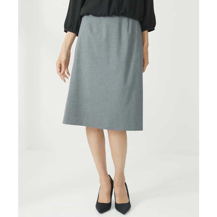 グレー(92) | ストレッチセミフレアスカート(セットアップ対応/3サイズあり) | MICHEL KLEIN