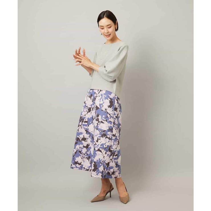 アンティークローズプリントスカート | MICHEL KLEIN | 詳細画像6 