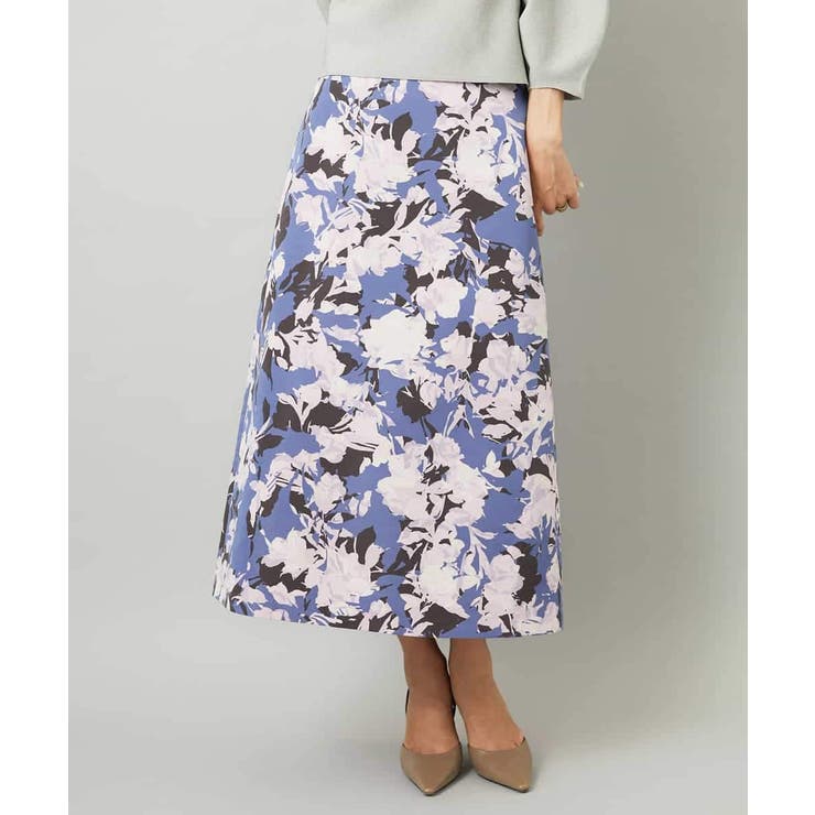 ブルー | アンティークローズプリントスカート | MICHEL KLEIN