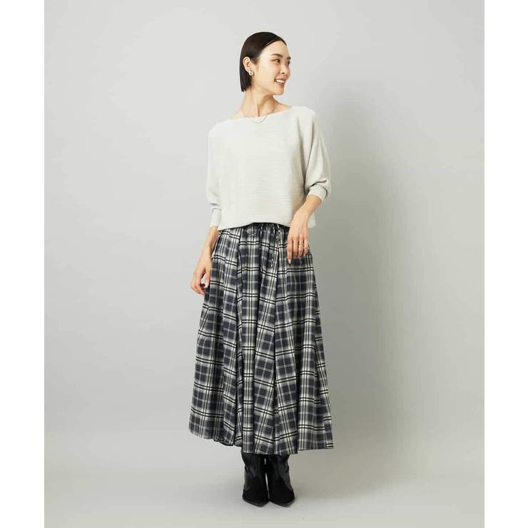 [セットアップ対応]ギャザースカート シアーチェック柄 | MICHEL KLEIN | 詳細画像11 
